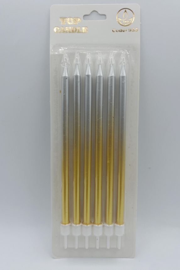 Gümüş Altın Doğum Günü Mumu 6 Lı Kod: 935